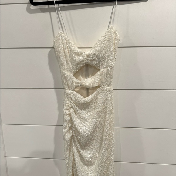 Nookie white sequin sublime cutout gown - Picture 6 of 10